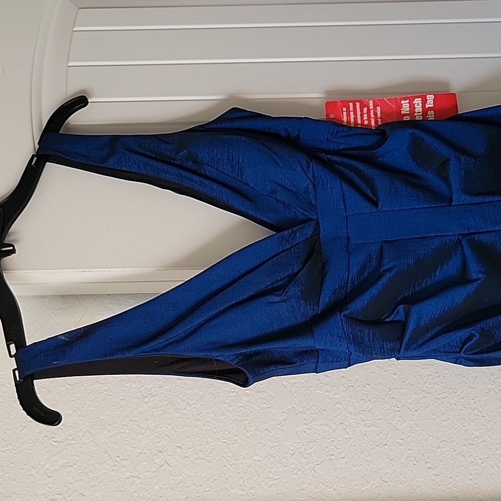 Elegant Blue Sleeveless Dress